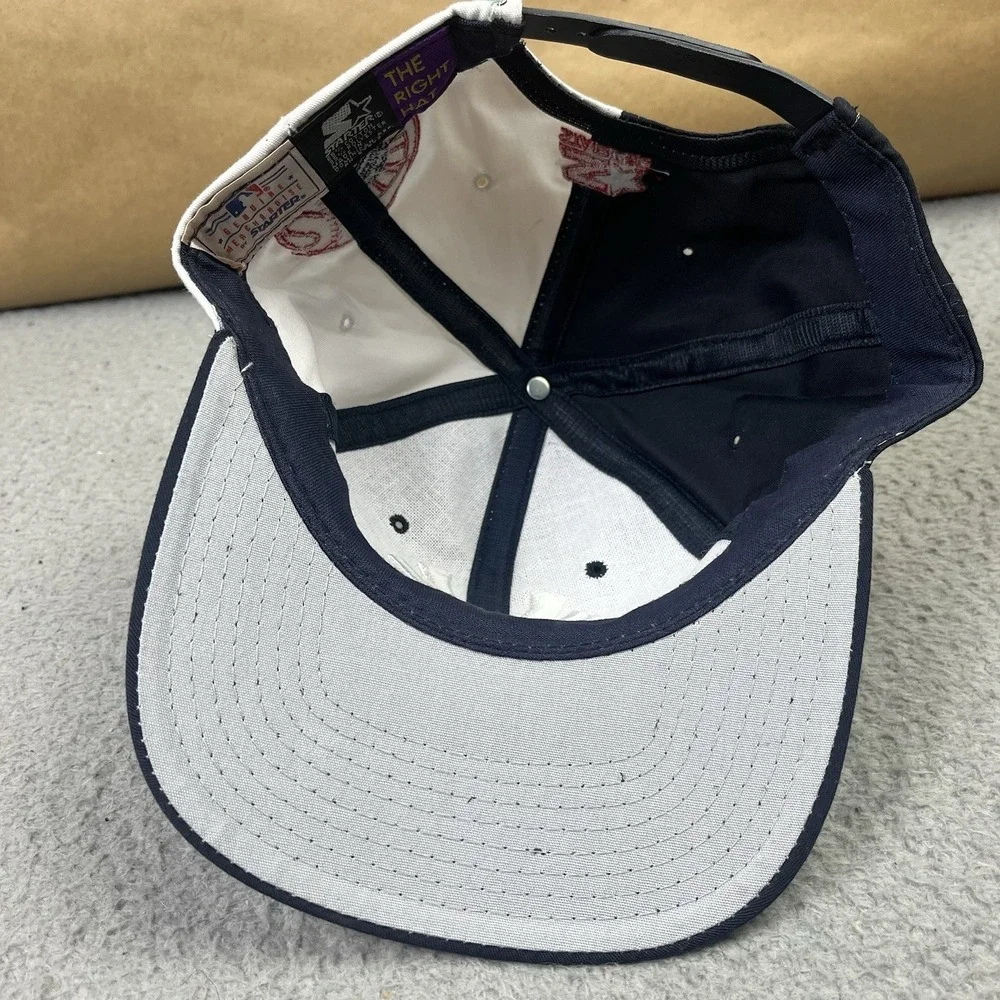 Vintage New York Yankees Hat Cap‎ Blue White Starter Snapback